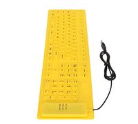 Naroote Tastiera Pieghevole in Silicone Impermeabile 108 Tasti Digitazione Silenziosa Sigillatura Completa per Viaggiatori e Impiegati Verde (YELLOW)