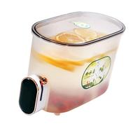 Naroote Teiera per Frutta con Bollitore Freddo per Refrigerazione con Design a Rubinetto Dispenser per Bevande in Plastica per Alimenti da 5 Litri Essenziale per L'estate
