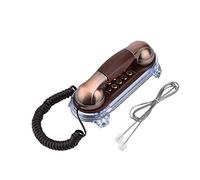 Naroote Telefoni Fissi per Casa, Telefono Antico Fisso fissato al Muro Telefono con Filo Telefono Fisso di Moda per la casa d'albergo(Rame Rosso)