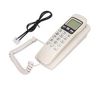 Naroote Telefono con Filo, Funzione Flash Calendario Display LCD Suoneria Stile Classico Selezionabile KX-T777CID Telefono con Filo per la Casa (WHITE)