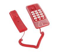 Naroote Telefono con Filo Montato a Parete con Funzione Quick Flash per Uffici Domestici, Hotel, Scuole, Materiale ABS Resistente (rosso)