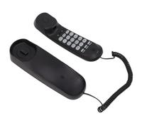 Naroote Telefono Montato Muro, Chiama il Processo di Reindirizzamento Multifunzionale Trasparente per il Cavo Audio per l'hotel per l'ufficio (BLACK)