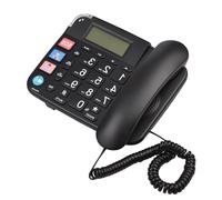 Naroote Telefono Telefonici Telefonici, Office Telephone Intelligente Retroilluminazione con Pulsanti Grandi Telefoni Fissi per Chiamate Stabili e Chiare (BLACK)