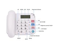 Naroote Telefono Telefonici Telefonici, Office Telephone Intelligente Retroilluminazione con Pulsanti Grandi Telefoni Fissi per Chiamate Stabili e Chiare (WHITE)