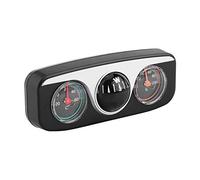 Naroote Termometro Igrometro a Bussola per Montaggio su Cruscotto per Camion per Guida su Strada, Facile Installazione Sul Cruscotto per Auto, Barche, Camion, Plastica Nera Come da Immagine