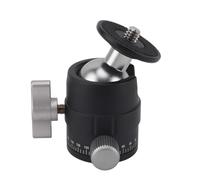 Naroote Testa a Sfera Panoramica per Fotocamere Mirrorless e Vlogging, 25mm | Rotazione di 360 gradi, lega di alluminio, mini adattatore di montaggio per supporti e luci di riempimento, 1,3x2,24 pollici