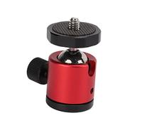 Naroote Testa a Sfera per Treppiede in Lega di Alluminio, Girevole a 360°, Supporto per Fotocamera Leggero per Fotografia DSLR SLR (rosso)