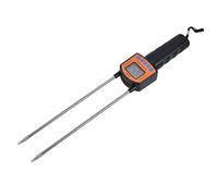 Naroote Tester di umidità per Cereali Messaggio Vocale Retroilluminato LCD Ad Alta Precisione per un Facile Utilizzo 14 Medio per Coltivatori di Grano ABS e Acciaio Al Carbonio