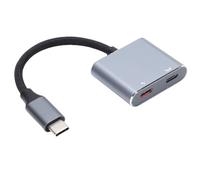 Naroote Tipo C a Occhiali e Adattatore di Ricarica, Convertitore per Occhiali AR in Lega di Alluminio 100 W PD Ricarica 4K 60 Hz, Plug and Play per Interruttore Steam Deck ROG Ally XREAL
