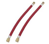 Naroote Tubo di Prolunga per Pompa da Bici Tubo di Gonfiaggio con Design a Doppia Valvola in Nylon Resistente in Rame per Pompaggio di Biciclette Lunghezza 16,6 Cm/6,5 Pollici, Set da 2 Pezzi