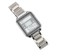 Naroote Uomini Digital Watch, Men Electronic Watch Calendario Display del Parametro di Allarme di Funzione di Impermeazione Cronometro per le Imprese (SILVER)