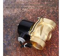 Naroote Valvola del Solenoide Elettrica, Elettrovalvola Elettrica Normalmente Chiusa Valvola DC DC 12V 1 Pollice in Ottone a 2 Vie a 2 Vie a Posizioni Magnetica Normalmente Chiusa