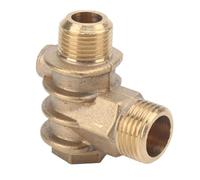 Naroote Valvola di Ritegno in Ottone Accessorio Durevole per Compressore D'aria a 1 Via Che Impedisce il Flusso Inverso per Sistemi Pneumatici 1/2 X 3/4-16 X M10