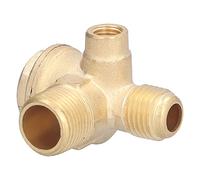 Naroote Valvola di Ritegno in Ottone Accessorio Durevole per Compressore D'aria a 3 Vie per Sistemi Pneumatici 7 Mm 16 Mm 14