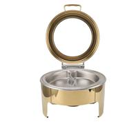 Naroote Vassoio di Calore Alimentare, Server a Buffet con Temperatura Regolabile, Tappo Europeo di 300 W, 220-240 V per il Ristorante (2 padella compartimento)