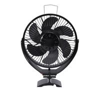Naroote Ventilatore per Stufa a Legna, Ventilatore per Caminetto Alimentato dal Calore in Lega di Alluminio con Copertura Protettiva, Angolo di Regolazione a 360°, Design a Parete