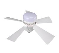 Naroote Ventola di Bulling della Lampada, 85-265V 1H 2H 4H Timer 3 Velo Velocità Ventola Light da Remote Controllate per il Garage per la Cucina (WHITE)