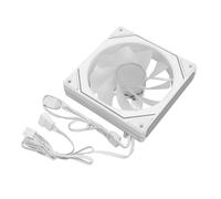 Naroote Ventola di Raffreddamento per Computer ARGB Flusso D'aria Elevato Prestazioni Silenziose per Chassis Desktop 120x120x25mm 1 unità (Pala della ventola inversa, bianca)