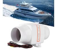 Naroote Ventola di Ventilazione Efficiente Dell'aeratore di Sentina Marino da 3" per e Imbarcazioni da Diporto, Costruzione in ABS per L'ambiente Marino (12V)