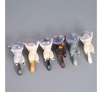 Naroote Ventosa per Telefono per Gatti, Ventosa per Telefono per Gatti da 6 Pezzi in PVC a Trama Fine per la Casa (Come mostrato)