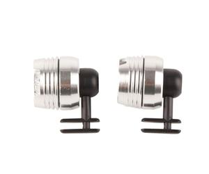 Naroote Zoccoli LED per Scarpe Faro Impermeabile in Lega di Alluminio ABS per Escursioni Notturne del Ringraziamento, Set di 2 (SILVER)