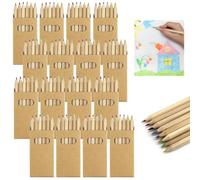 NAROSEBE 20 Scatole da 6 Matite Colorate Ciascuna 120 Pezzi Mini Matitine Colorate 8,5cm Sets di Matite Colorate Bambini Matite in Legno Colorate per Arte Disegno Colorazione e Schizzi