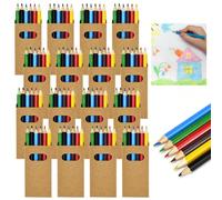NAROSEBE 20 Scatole da 6 Matite Colorate Ciascuna 120 Pezzi Mini Matitine Colorate 8,7cm Sets di Matite Colorate Bambini Matite in Legno Colorate per Arte Disegno Colorazione e Schizzi