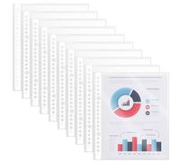 NAROSEBE 200 Pz Buste Trasparenti Formato A5 Busta Perforata in Plastica Formato A5 Buste Portadocumenti Buste per Raccoglitori A5 Tasche per Raccoglitore A5 per Organizzare Documenti Lettere e Carta