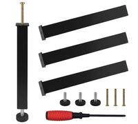 NAROSEBE 4 Pcs Piedi Letto Universali per Rete a Doghe 25~27cm Gambe per Rete Letti Piedini Letti Neri Piedini per Letto Quadrato Piedi per Reti a Doghe con Bulloni in Metallo + 1 Cacciavite e 4 Viti