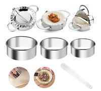 NAROSEBE 7 Pezzi Stampo per Ravioli Dumpling Ravioli Dumpling Macchina in Acciaio Inossidabile Attrezzo Accessorio per Ravioli Dumpling Set Stampi per Gnocchi per Preparare Pancake Ravioli Dumpling
