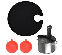 NAROSEBE Coperchio in Silicone Sous Vide Coperchio per la Cottura Sous and Vide Coperchio Sous Vide per Cottura di Precisione Coperchio Sous Vide per Cucinare per Pentole con Diametro Fino a 28cm
