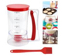 NAROSEBE Dispenser per Pastella per Pancake 900ml Separatore Manuale per Pastella Dosatore per Impasti Mixer Manuale per Pancake Dosatore per Pancake Plastica per Pancake Cupcake Torta e Waffle