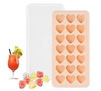 NAROSEBE Vassoio per Cubetti di Ghiaccio a Forma di Cuore Stampo Cubetti Ghiaccio con Coperchio Formine Ghiaccio Silicone Stampi Ghiaccio Silicone per Cubetti di Ghiaccio Caramelle Snack Cioccolatini