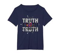 Narratore inaffidabile La verità è la percezione soggettiva Maglietta, Donna Plus-Size, Navy, 6X