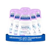 Narta - Deodorante da donna a sfera - Anti-traspirante Biotic Efficienza Anti-Odori 48h Ipoalergenico Senza alcool - confezione da 6 x 50 ml