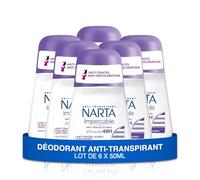 Narta - Deodorante da donna a sfera - Impeccabile anti-sudore anti-impronte, efficacia 48 ore, senza alcol, confezione da 6 x 50 ml
