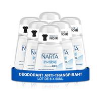 Narta - Deodorante da donna a sfera - invisibile anti-traspirante efficacia 48 ore anti-impronte bianche - confezione da 6 x 50 ml