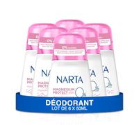 Narta - Deodorante da donna a sfera - Magnesio Protect 48h Hypoalergenqiue senza alcool - set da 6 x 50 ml