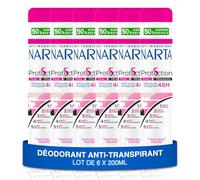NARTA - Deodorante da donna - protezione 5 anti-traspirante spray efficacia integrale 48 ore - set di 6 x 200 ml