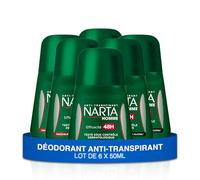 Narta - Deodorante da uomo a sfera - Freschezza classica anti-sudore Efficienza 48 ore senza alcool - confezione da 6 x 50 ml