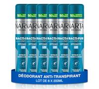 NARTA - Deodorante da uomo - Bacti-Pur anti-traspirante Spray Zinco Efficienza 48 ore senza alcool - confezione da 6 x 200 ml