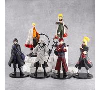 Naruto Action Figure Set 6 pcs Sasuke Minato Gaara Deidara Madara Uchiha Toys