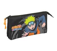 Naruto - Astuccio triplo, astuccio per bambini, ideale per bambini in età scolastica, comodo e versatile, qualità e resistenza, 22 x 3 x 12 cm