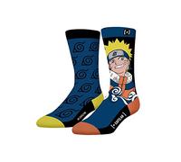 Naruto - Calzino da uomo in cotone, 1 paio di calzini fantasia uomo, originale e edizione limitata, blu, 39-42