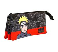 Naruto Clouds-Astuccio Triplo FAN, Nero, 23 x 11 cm