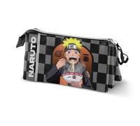 Naruto Ichiraku-Astuccio Triplo, Nero, 23 x 11 cm
