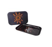 Naruto Seal Vassoio Multiuso con Coperchio Magnetico per Conservazione, Decorazione, Servire - 29x19 cm - Licenza Ufficiale Naruto