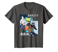 Naruto Shippuden 3 Pannelli e Kanji Maglietta, Bambini, Asfalto, 6 Anni