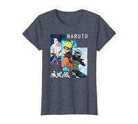 Naruto Shippuden 3 Pannelli e Kanji Maglietta, Donna, Pervinca, XXL