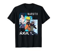 Naruto Shippuden 3 Pannelli e Kanji Maglietta, Uomo, Nero, 5XL